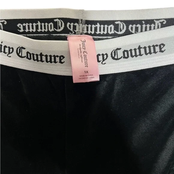 Juicy Couture Velour Black Pajama Loungewear Sleepwear - Picture 9 of 12